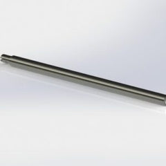 Rimfire Drop-In barrel prefit made of precision-machined steel, designed for custom 22LR Remington actions with a sleek, polished finish.