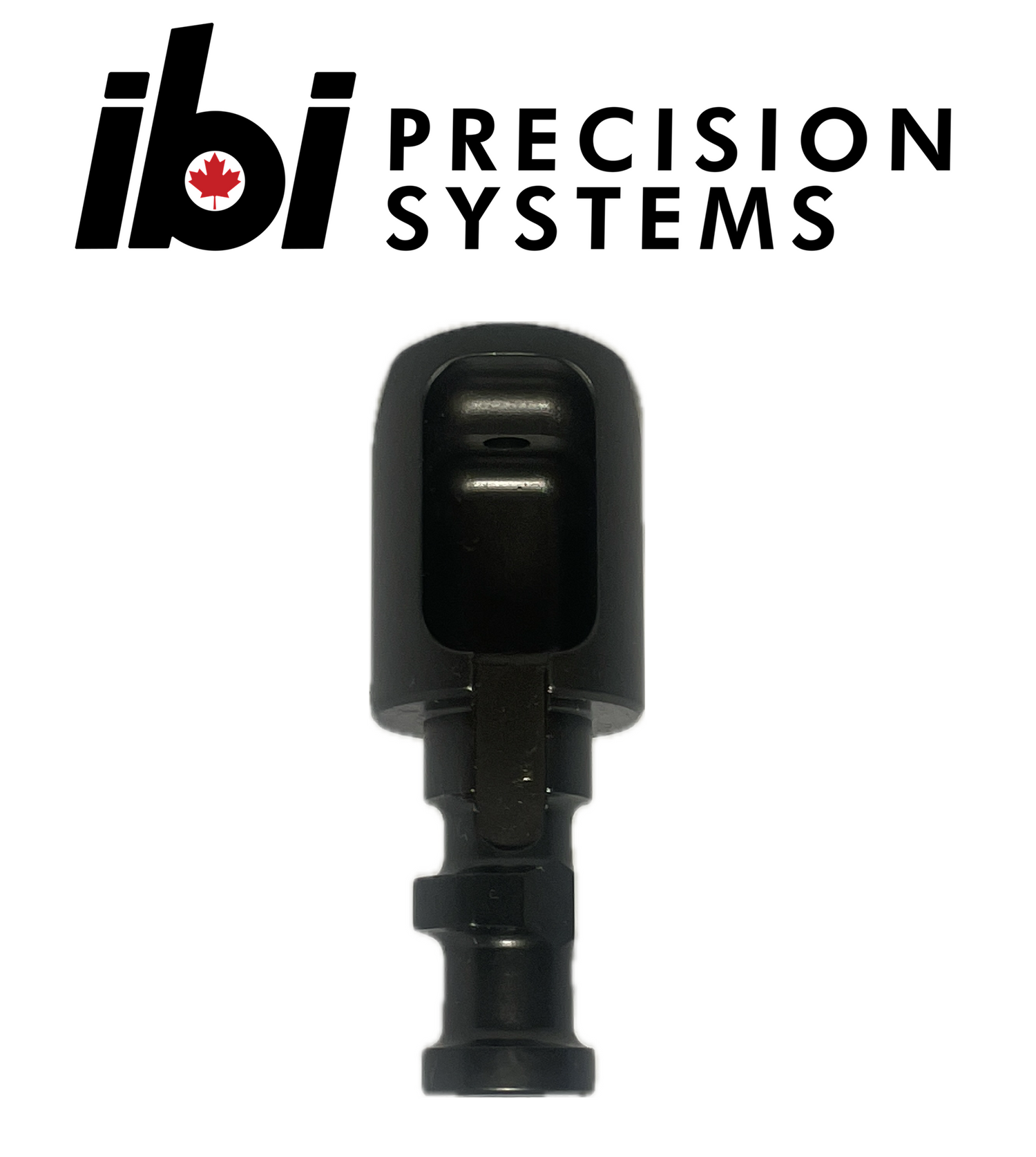 Close-up of a black Deadline Bolt Shroud from IBI Precision Systems designed for enhanced barrel protection and performance on custom barreled actions.
