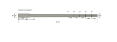 Technical drawing of a Remington Varmint barrel blank with detailed measurements, labeled as Wait-Less: Steel Blanks, showing length and diameter specifications.