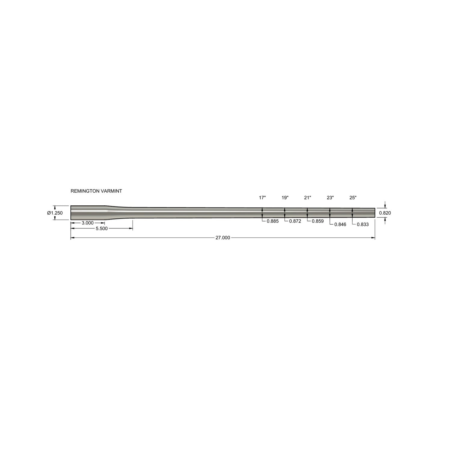 Stainless Steel Shouldered Prefit Barrels