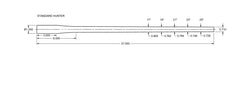 Technical drawing of a steel barrel blank measuring 27 inches in length with detailed diameter specifications at various points, labeled "Standard Hunter" for Wait-Less: Steel Blanks.