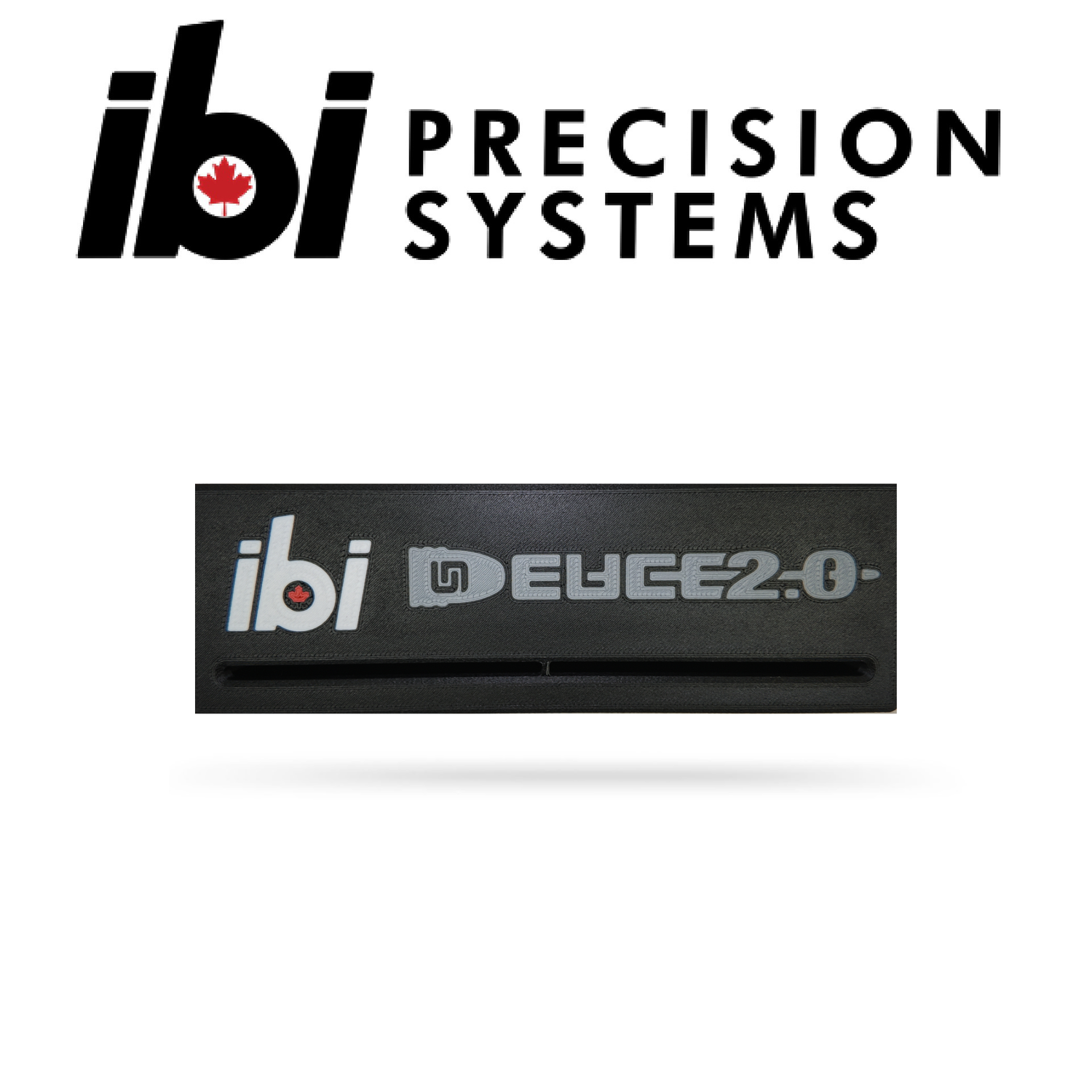 IBI Ammo Boxes featuring a black surface with the ibi Precision Systems logo and Deuce 2.0 branding embossed in gray and white text.
