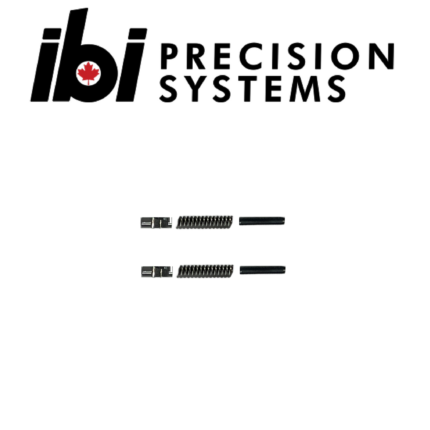 IBI Precision Systems logo above two Deadline Ejector Kit assemblies including springs and metal components arranged horizontally on a white background.